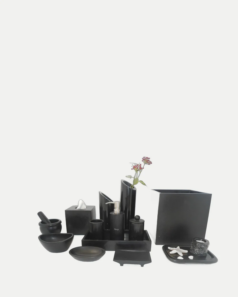 Set de baño Chileno en mármol negro
